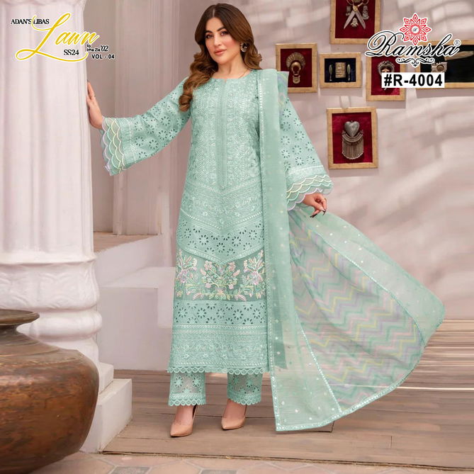 Adan Libas Vol 4 By Ramsha Embroidered Pakistani Readymade Suits Wholesale Shop In Surat
